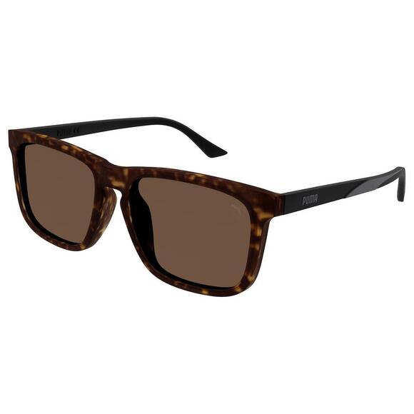 NWT PUMA PE0190SA 003 Havana Black Brown Sunglasses